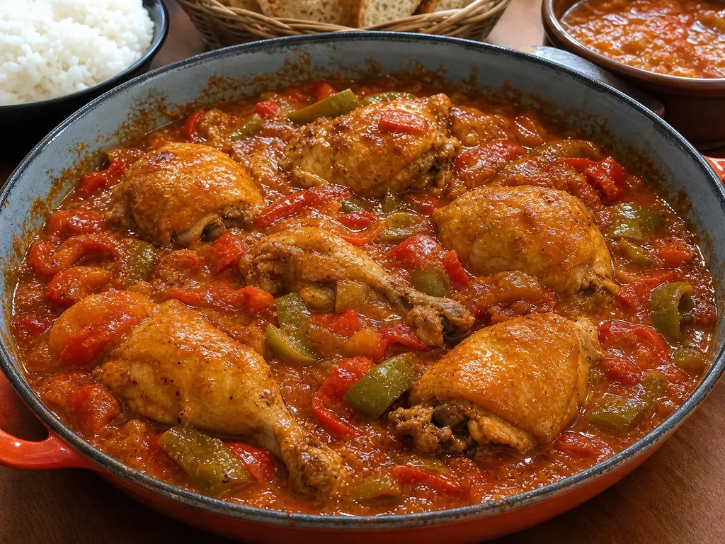 Pollo Chilindrón — plated and served