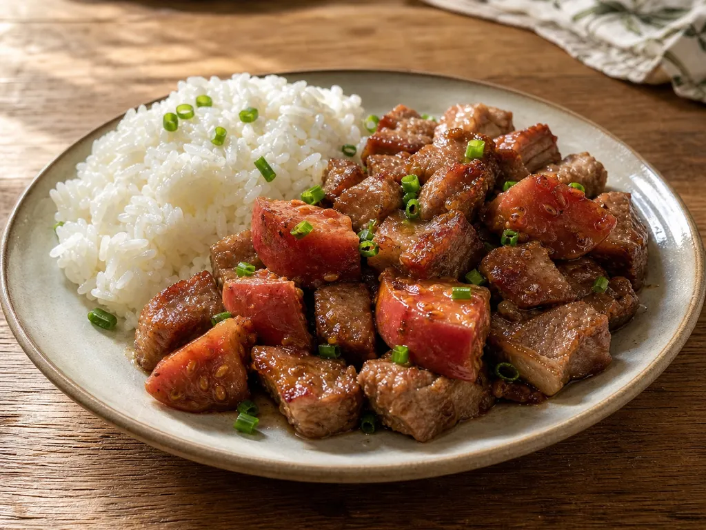 Pork Guava — plated and served