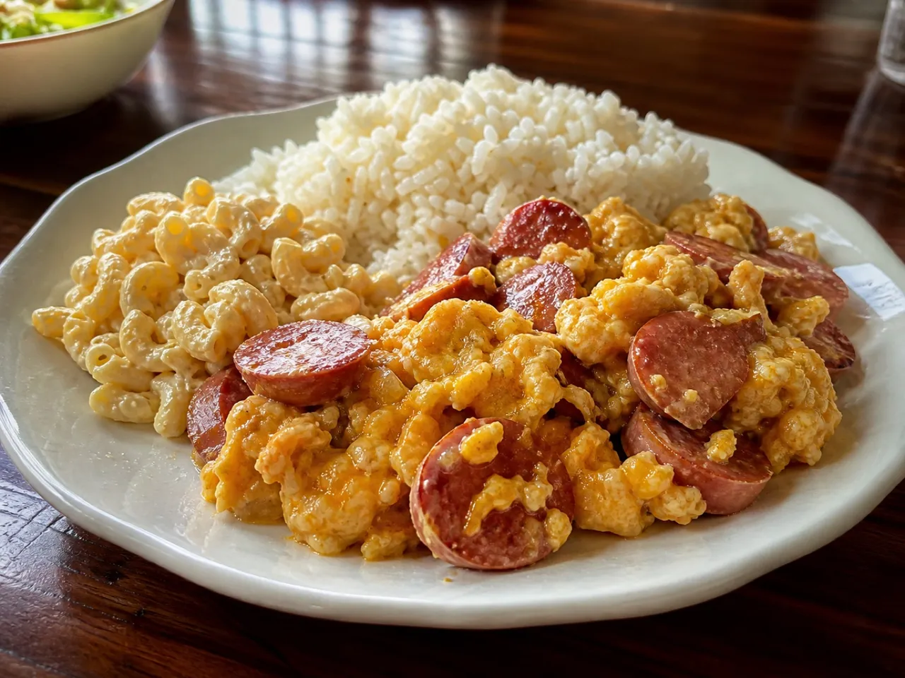 Portuguese Sausage and Eggs — served