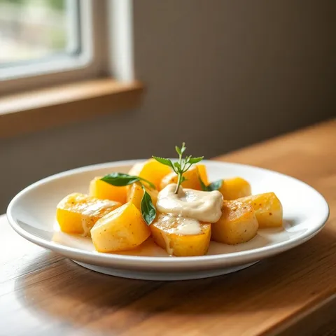 Potatoes Tapas in Garlic Mayonnaise (Patatas Aioli)