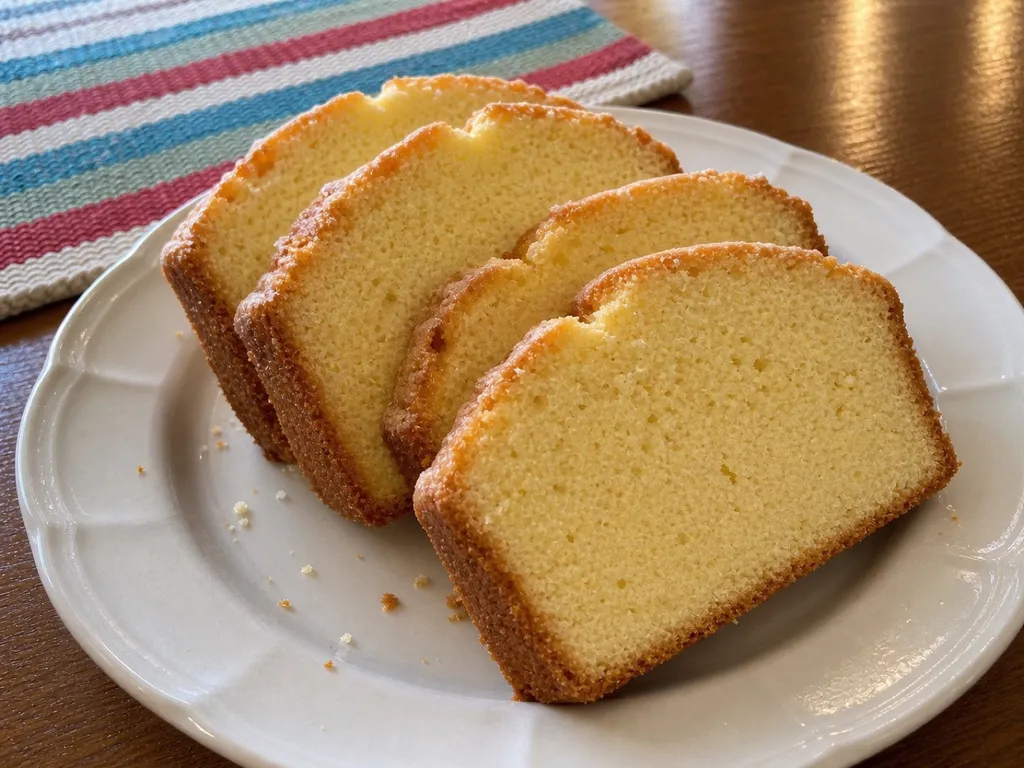 Pound Cake — plated and served