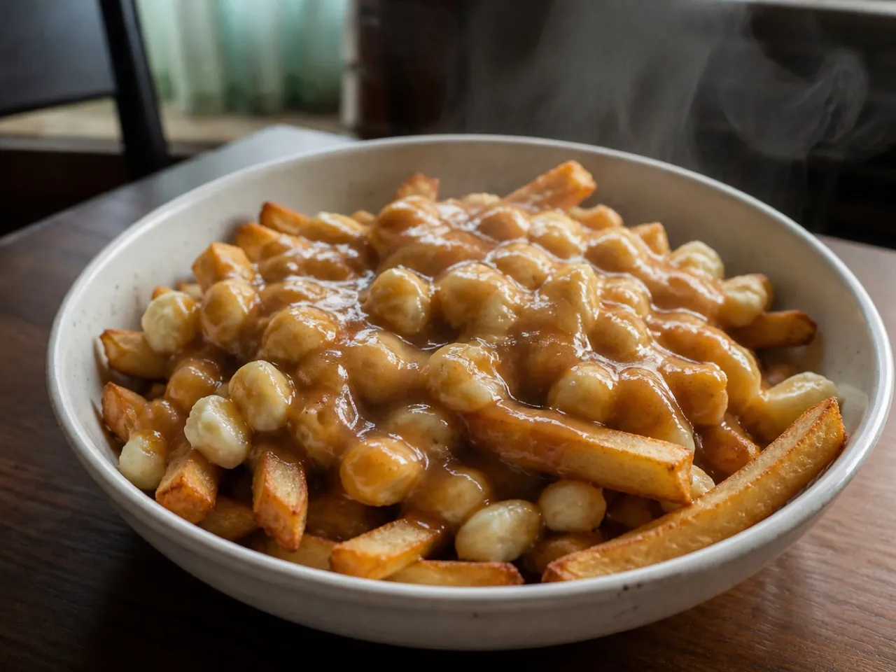 Poutine — served