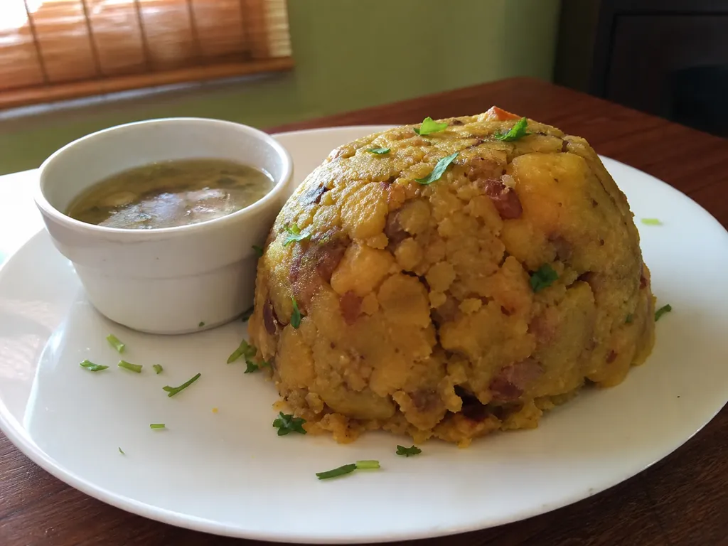 Puerto Rican Mofongo — plated and served