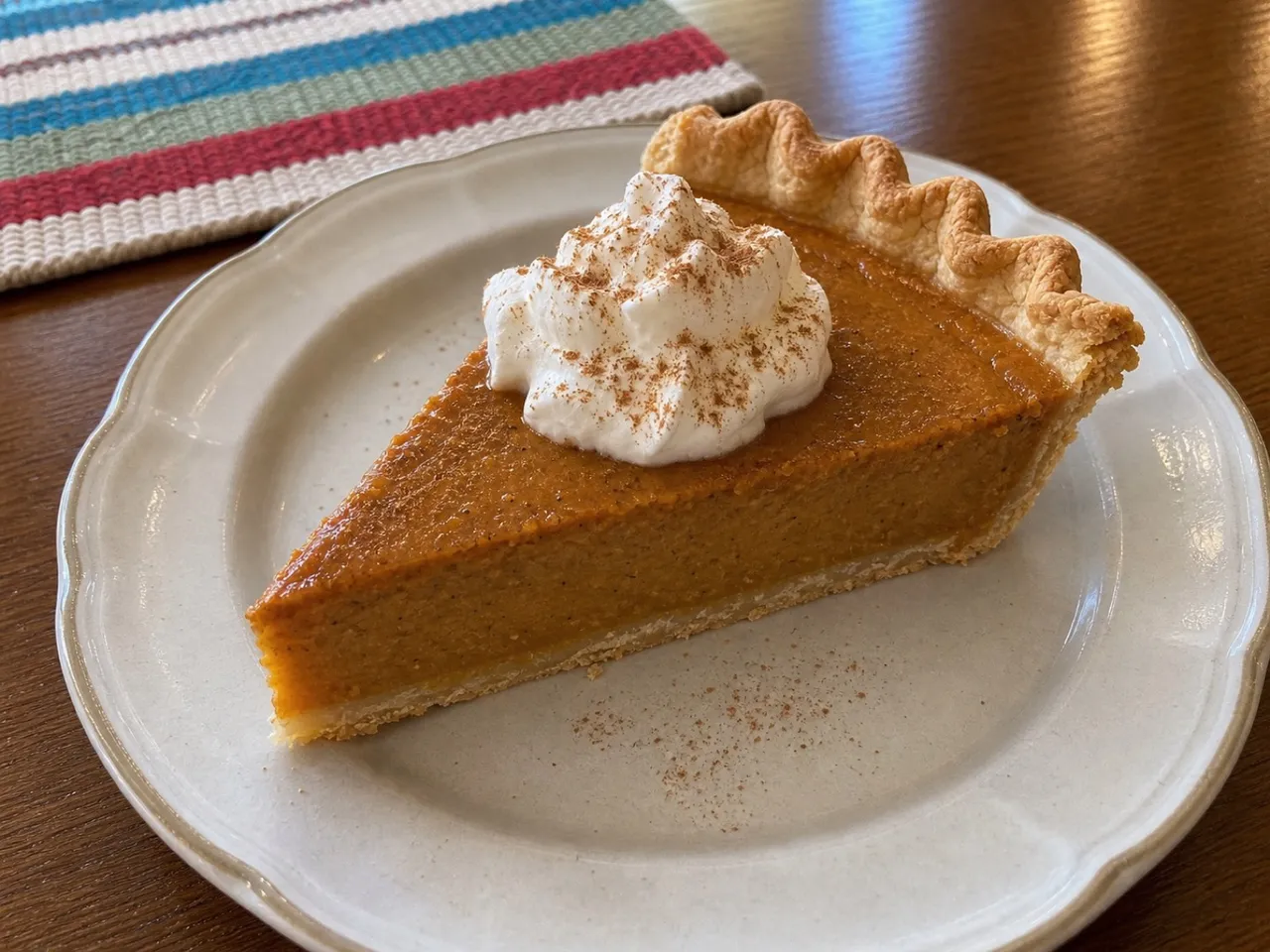 Pumpkin Pie — served