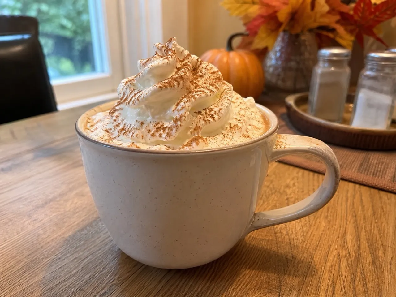 Pumpkin Spice Latte — served