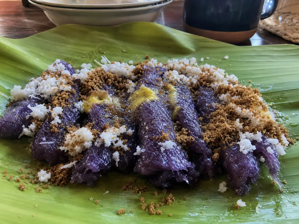 Puto Bumbong — plated and served