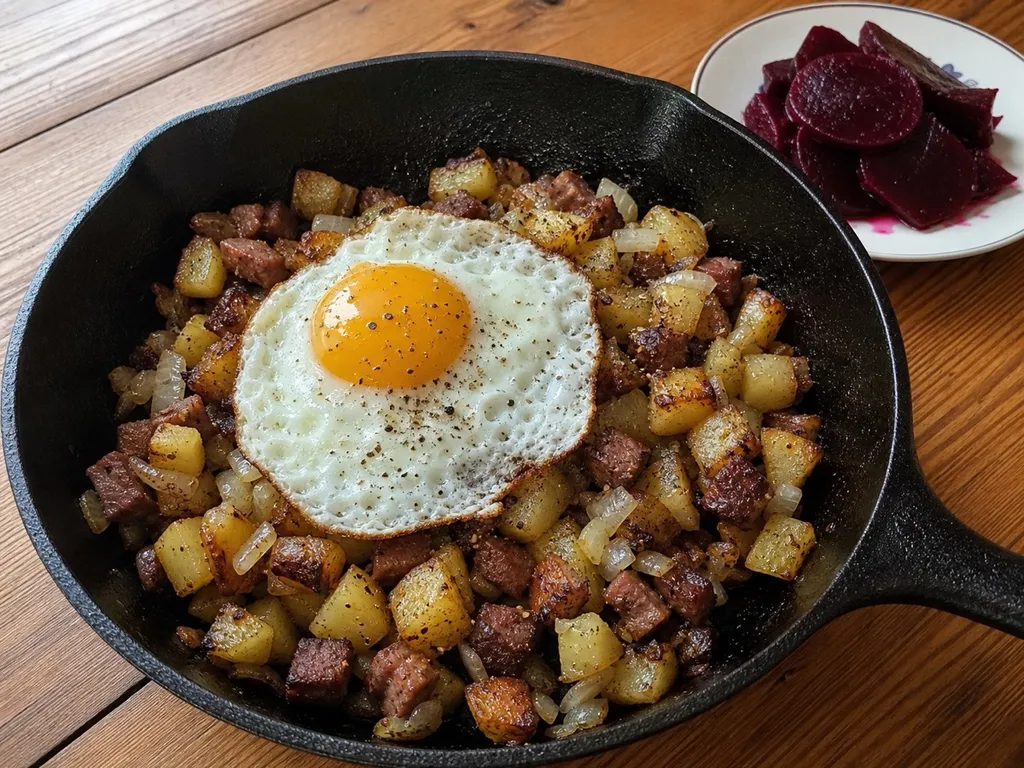 Pyttipanna — plated and served