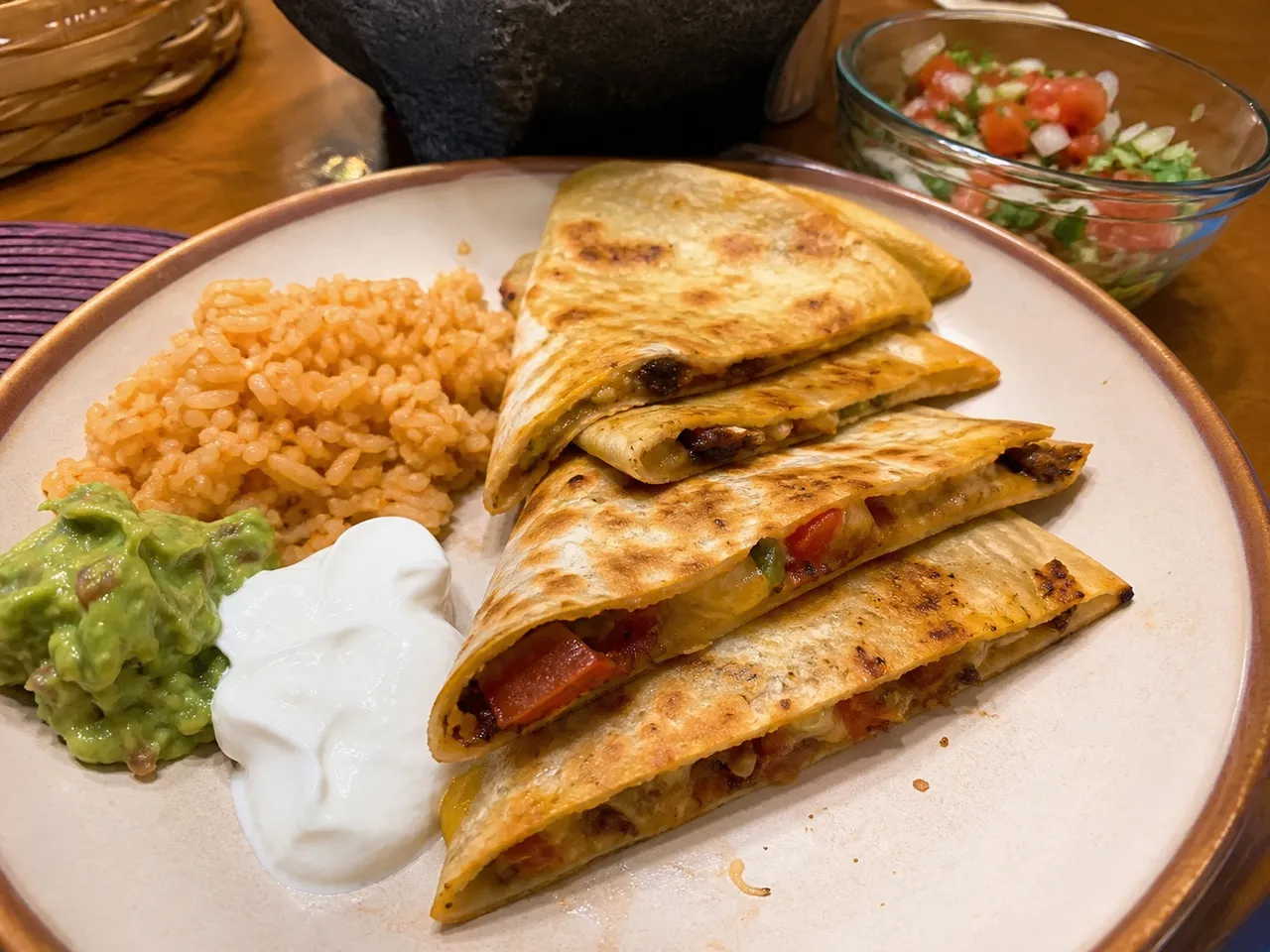 Quesadillas — served