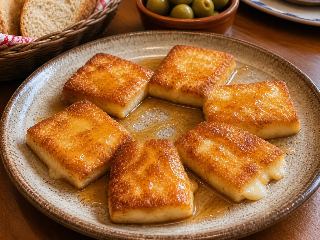 Queso Frito — plated and served