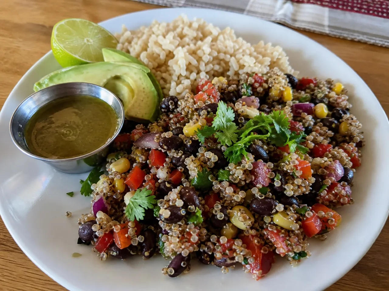 Quinoa Black Bean Salad — served