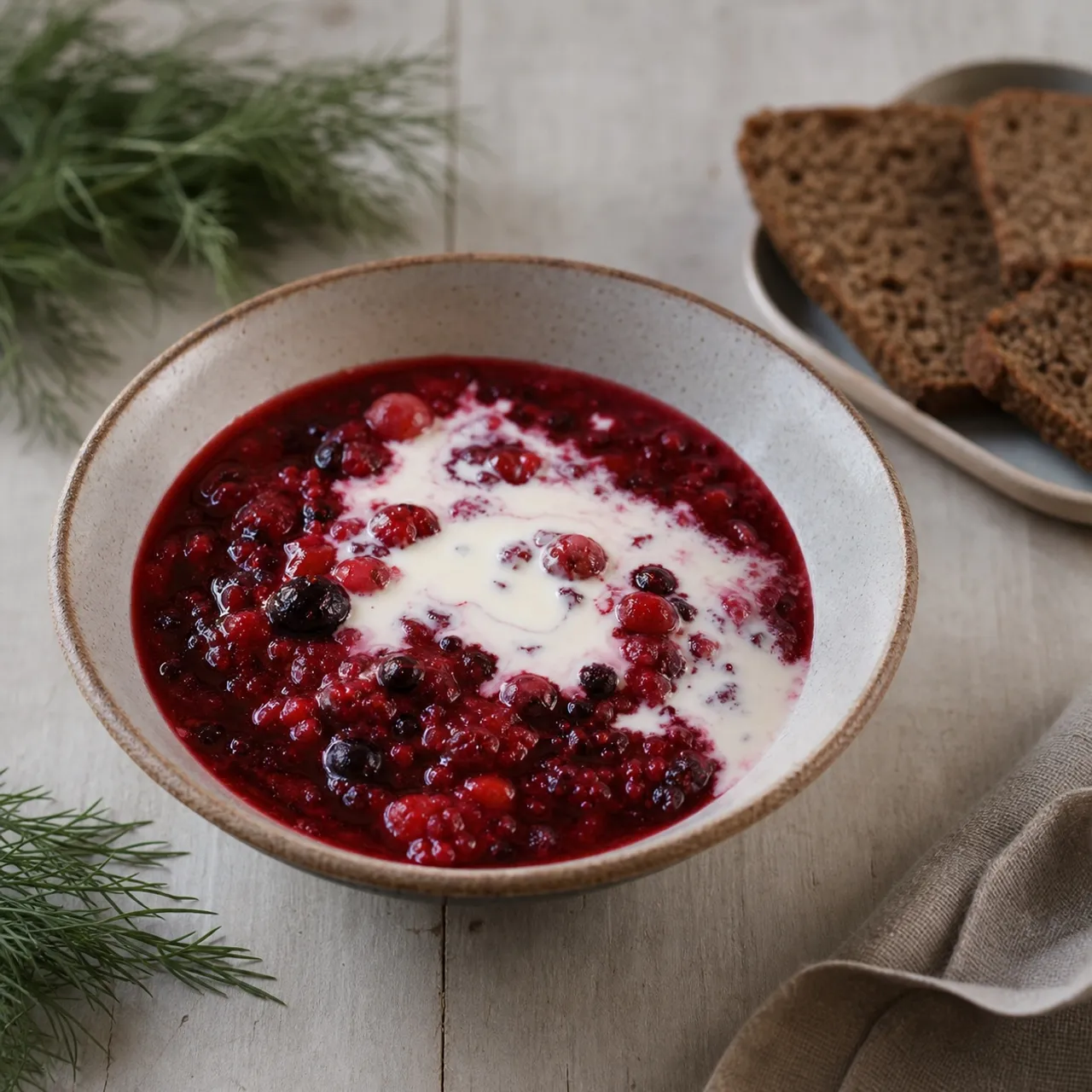 Rødgrød med fløde — Nordic recipe