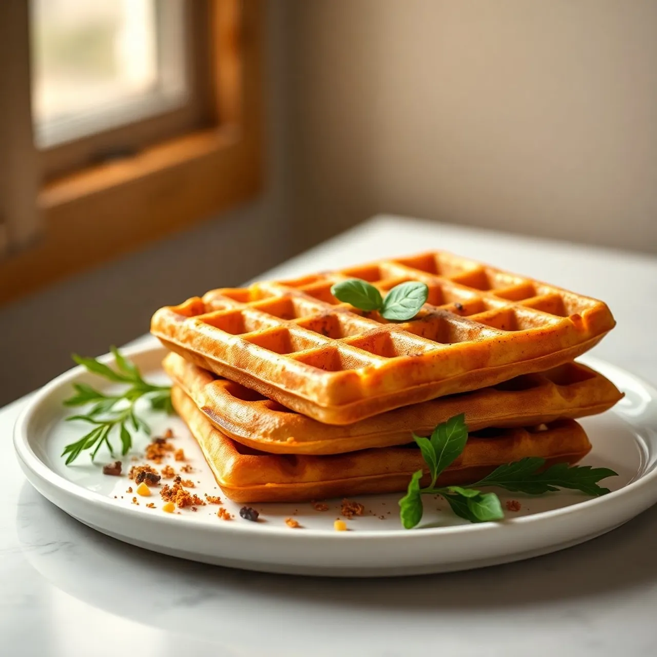 Raised Waffles — Breakfast recipe