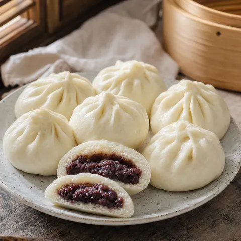 Red Bean Buns (Dou Sha Bao) — Chinese recipe