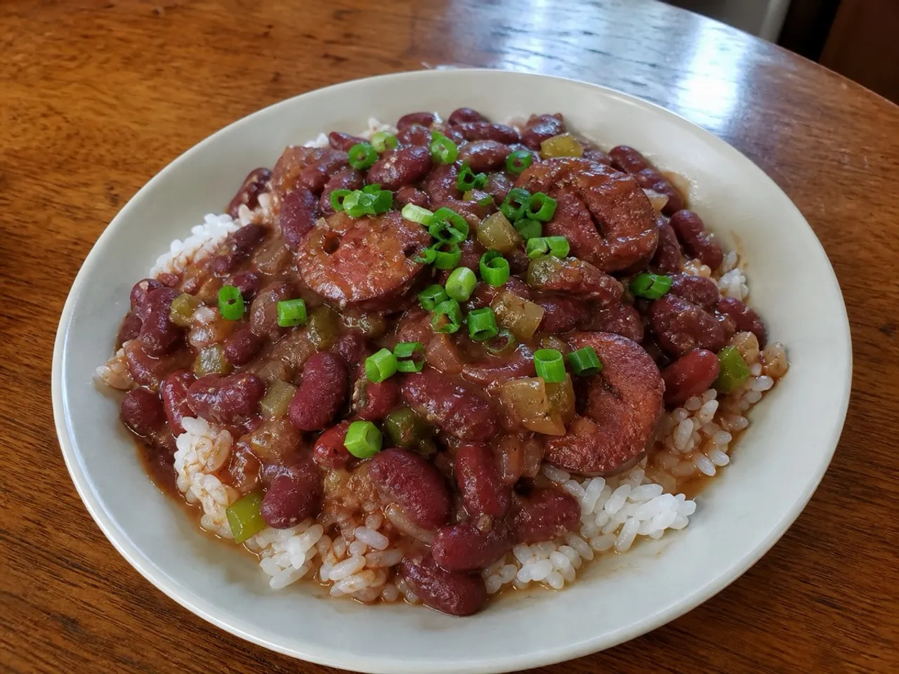 Red Beans and Rice — served
