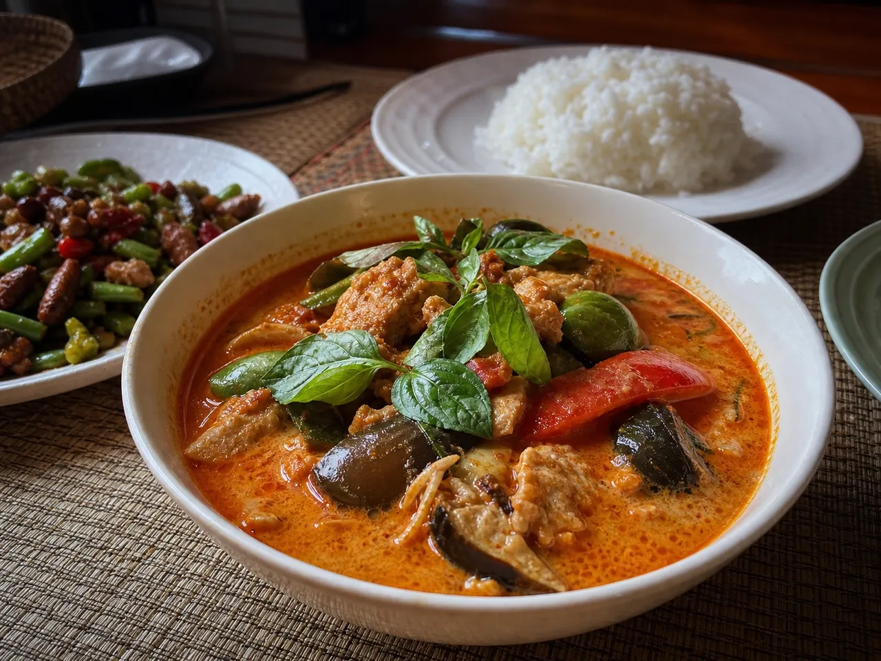 Red Curry — served