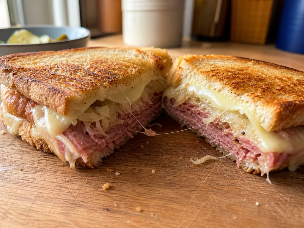 Reuben Sandwich — plated and served