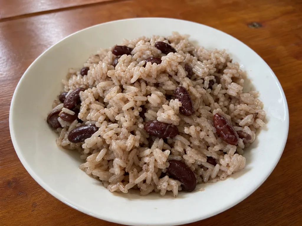 Rice and Peas — plated and served