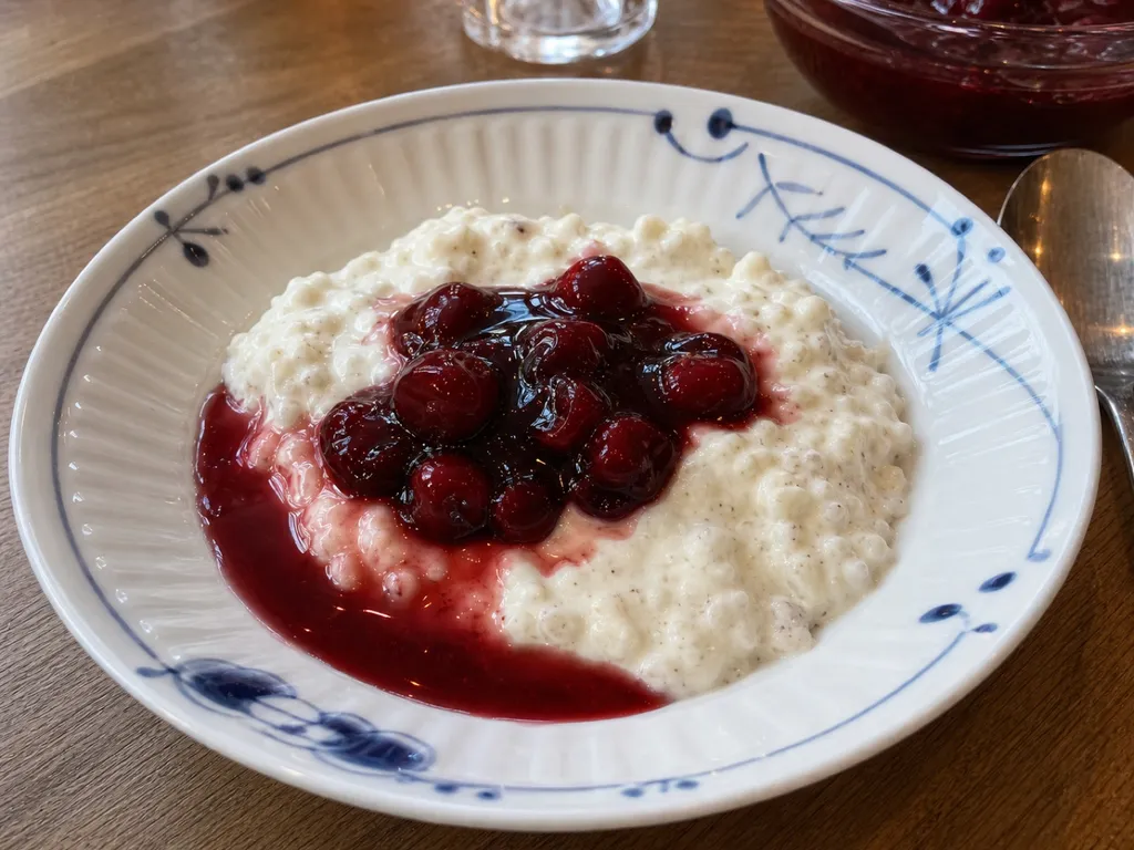 Risalamande — plated and served