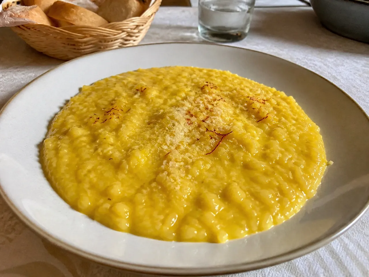 Risotto alla Milanese — served