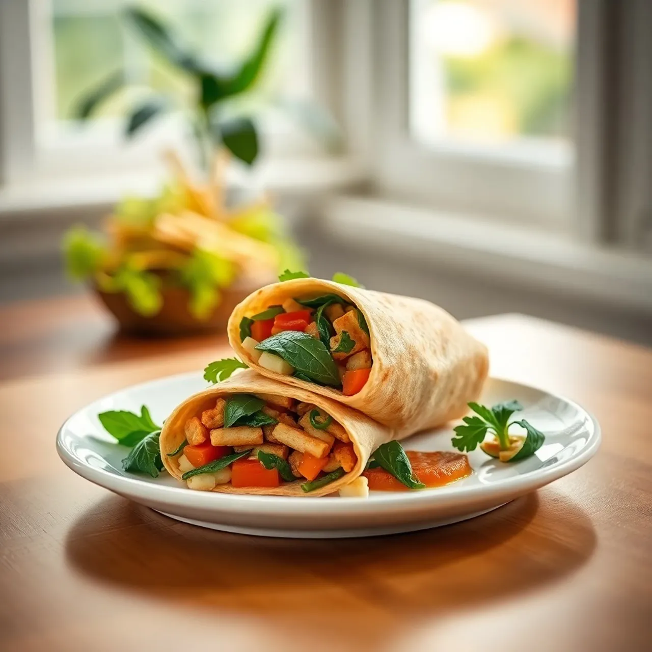 Roasted Veggie Wrap — Vegan recipe