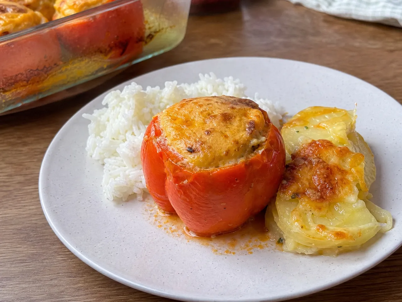 Rocoto Relleno (Peruvian Stuffed Spicy Peppers) — served