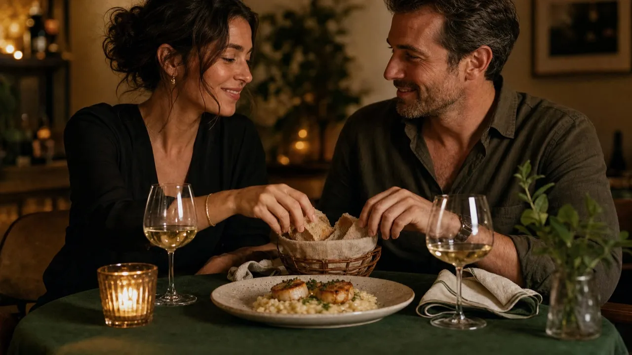 A spread of date night dishes