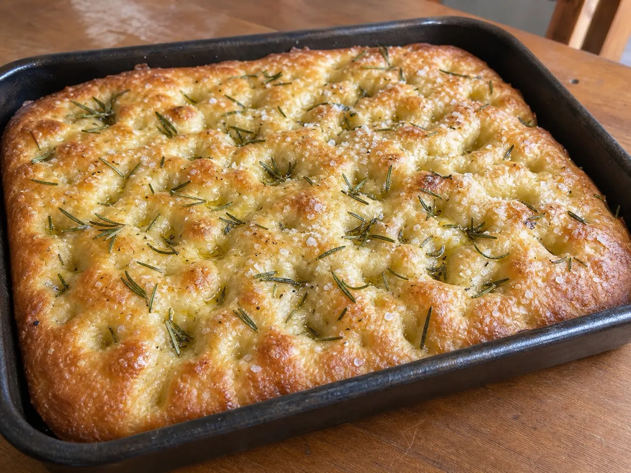 Rosemary Focaccia — served