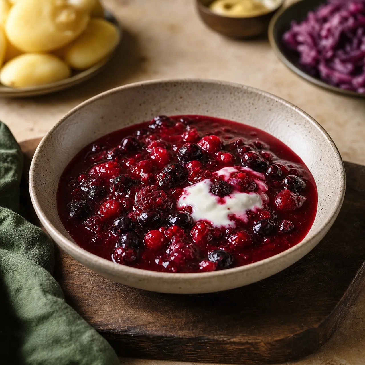 Rote Grütze (German Red Berry Pudding) — German recipe