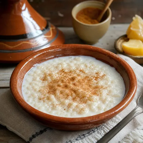 Roz Bel Laban — North African recipe