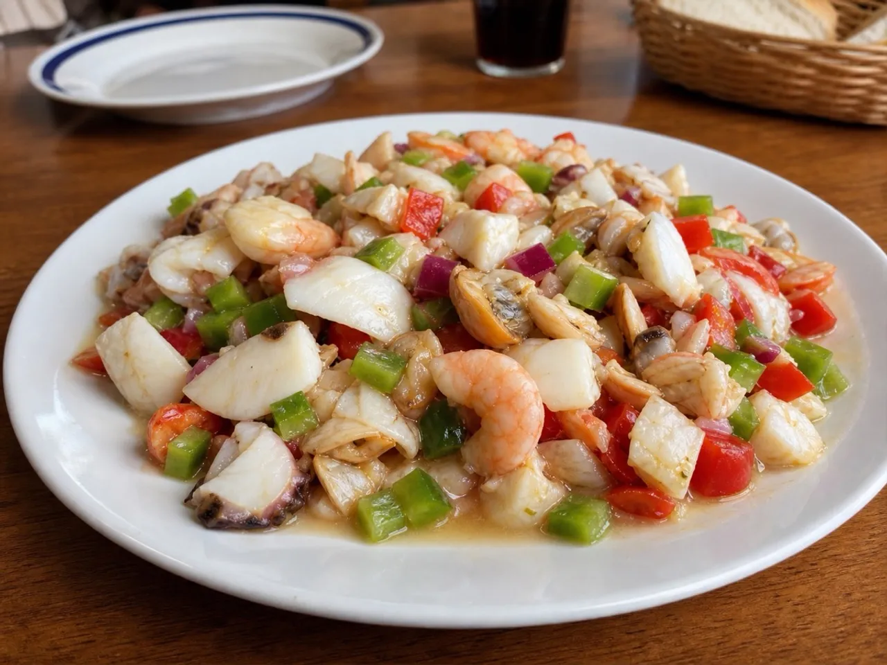 Salpicón de Marisco — served