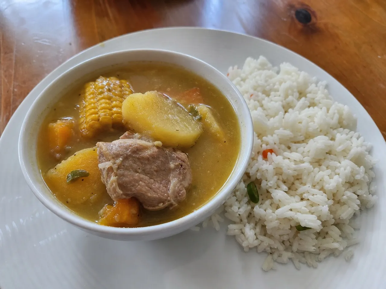 Sancocho — served