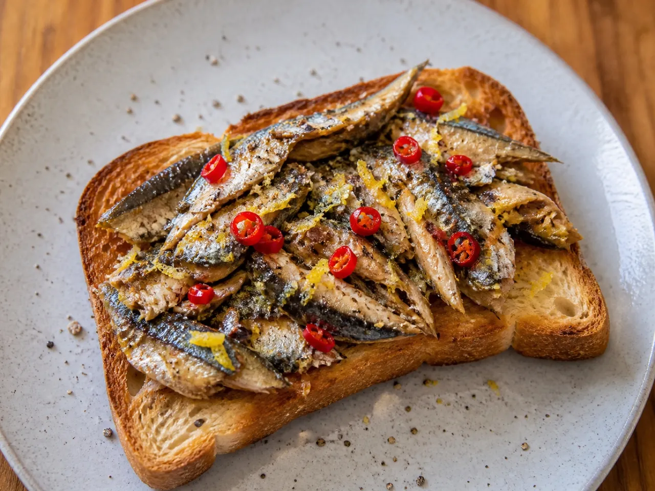 Sardine Toast — served