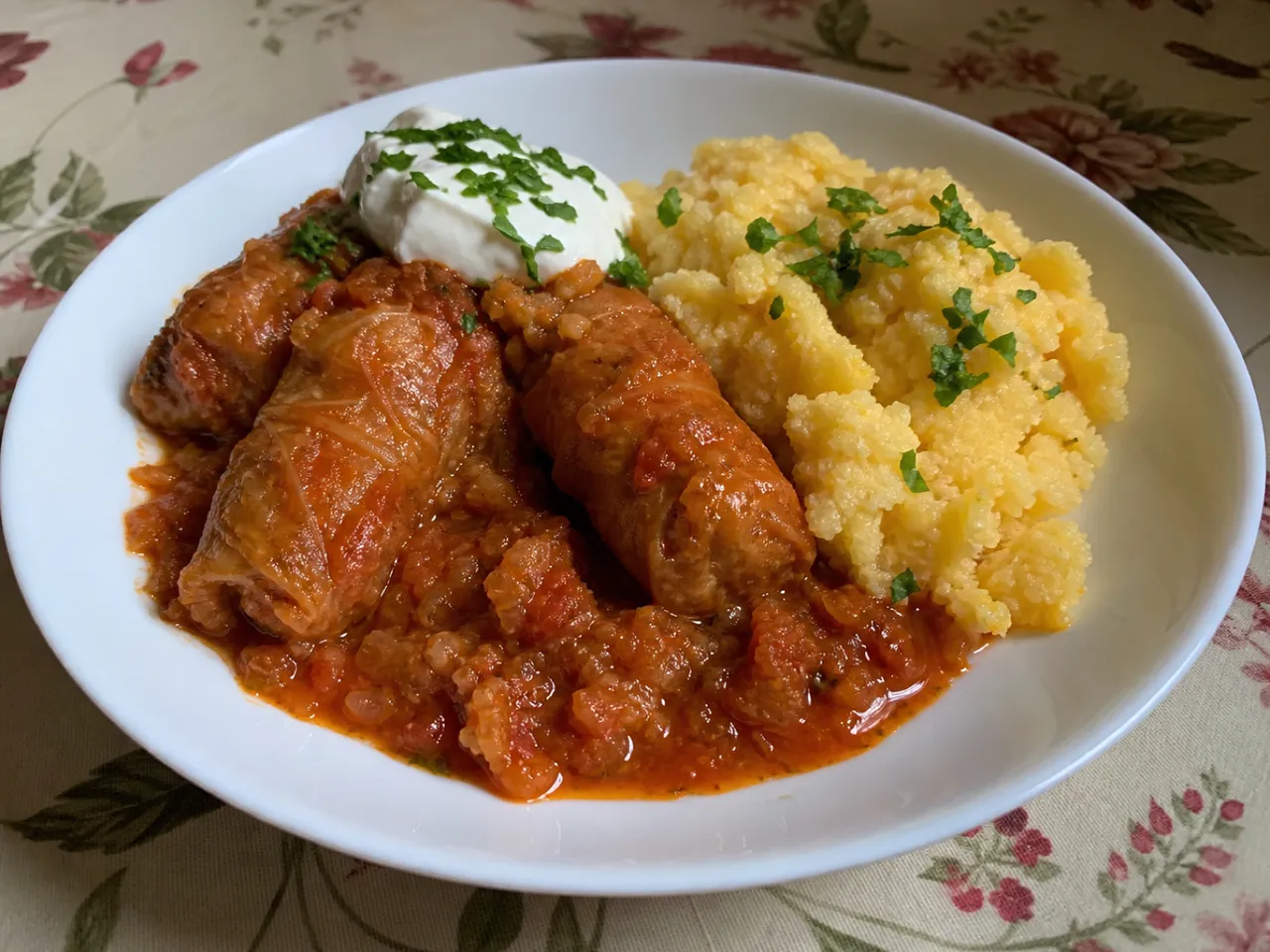 Sarmale — served