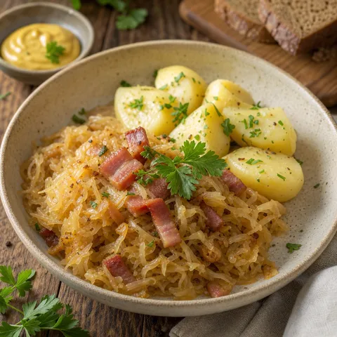 Sauerkraut mit Speck (Braised Sauerkraut with Bacon) — German recipe