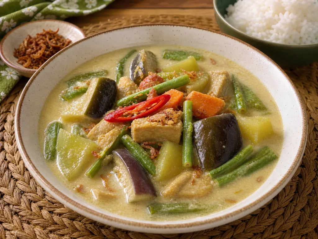Sayur Lodeh — plated and served