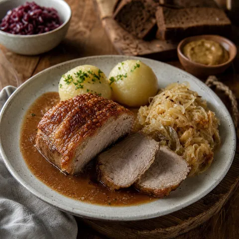Schweinebraten (German Pork Roast with Gravy) — German recipe