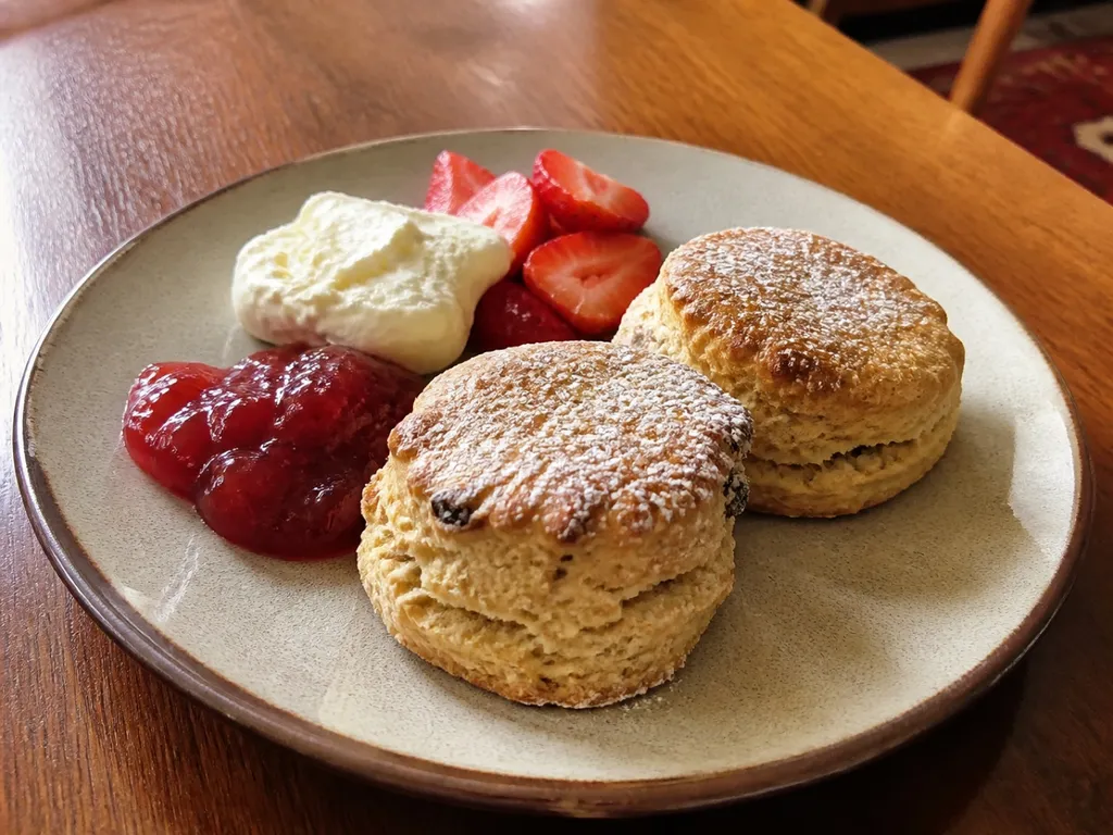 Scottish Scones — plated and served