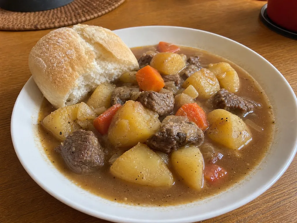 Scouse — plated and served