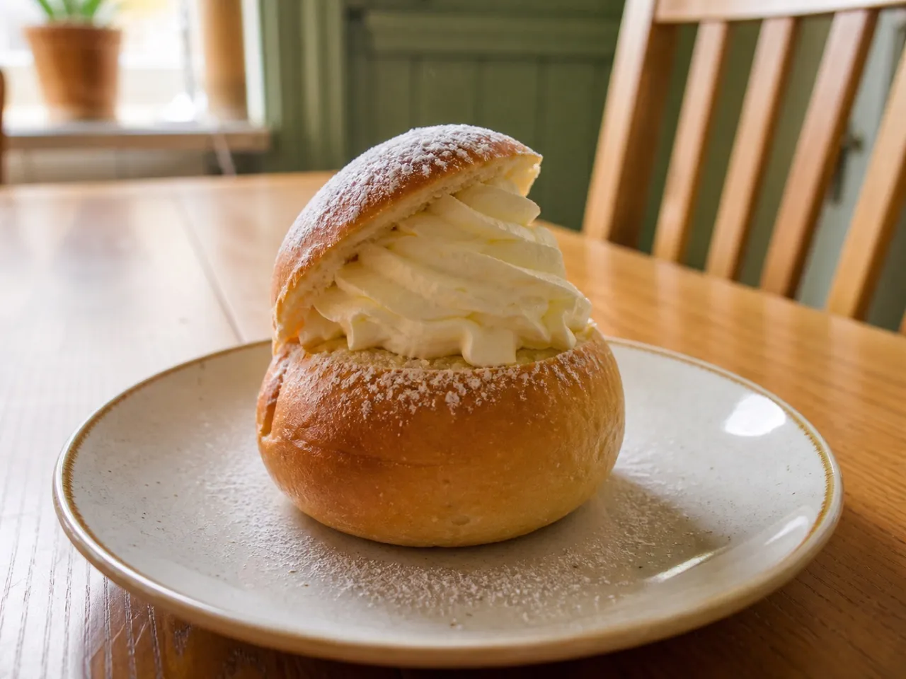 Semla — served