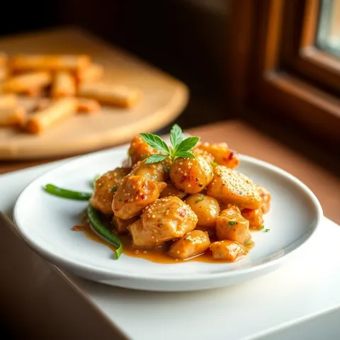 Sesame Chicken with Honey Dip