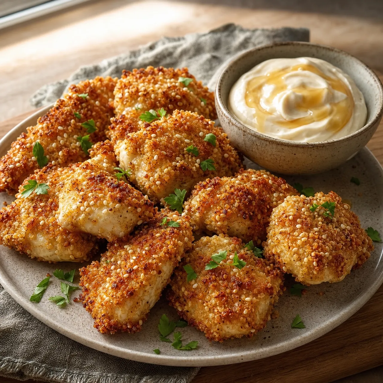 Sesame Chicken with Honey Dip — Chicken & Poultry recipe