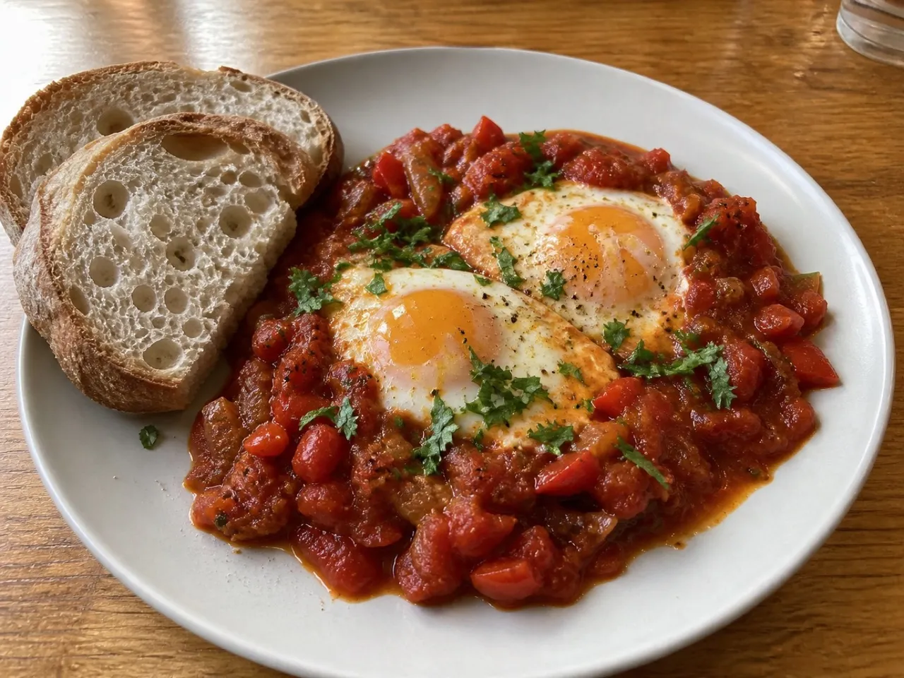 Shakshuka — served