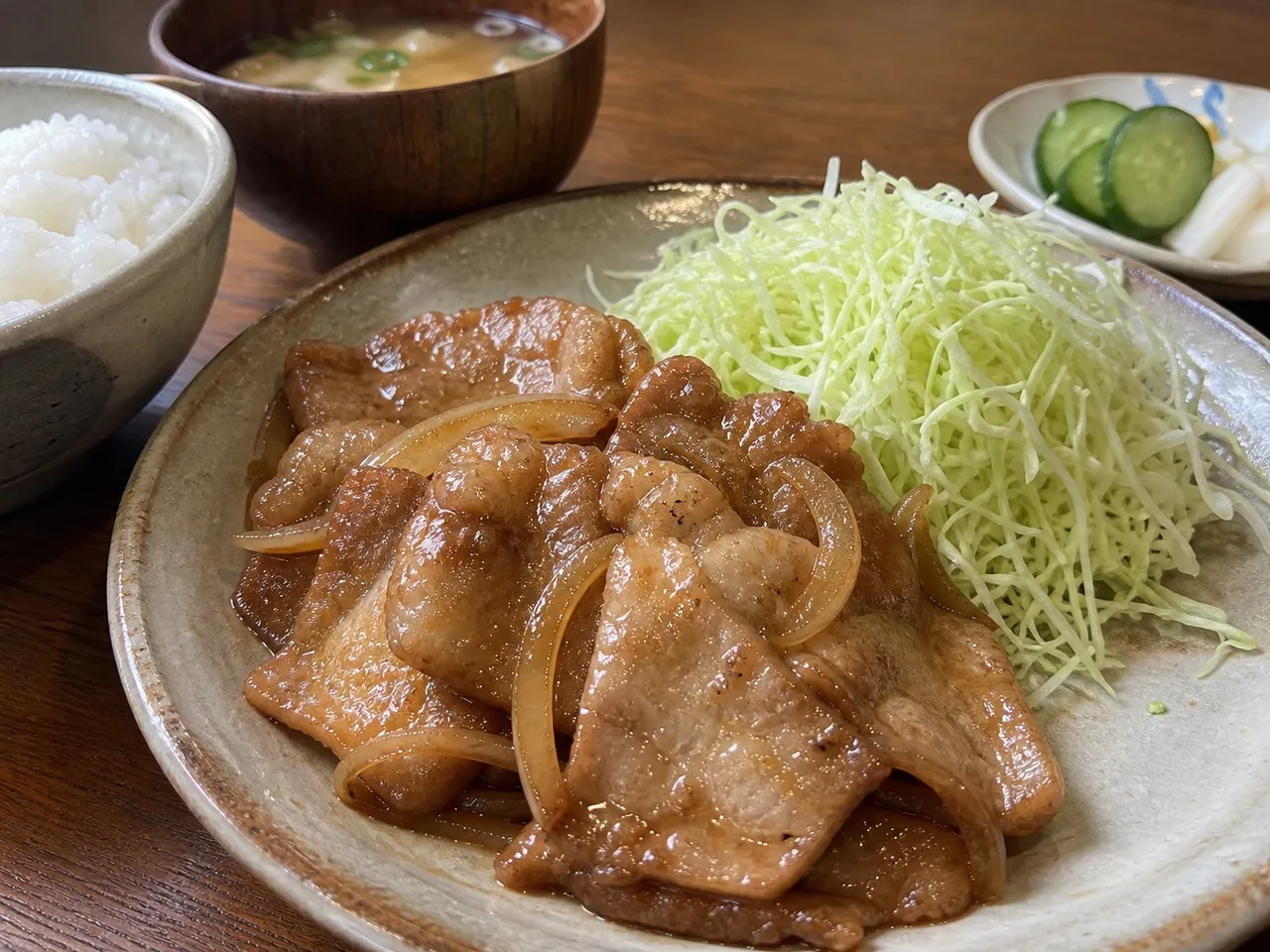 Shogayaki (Ginger Pork) — served