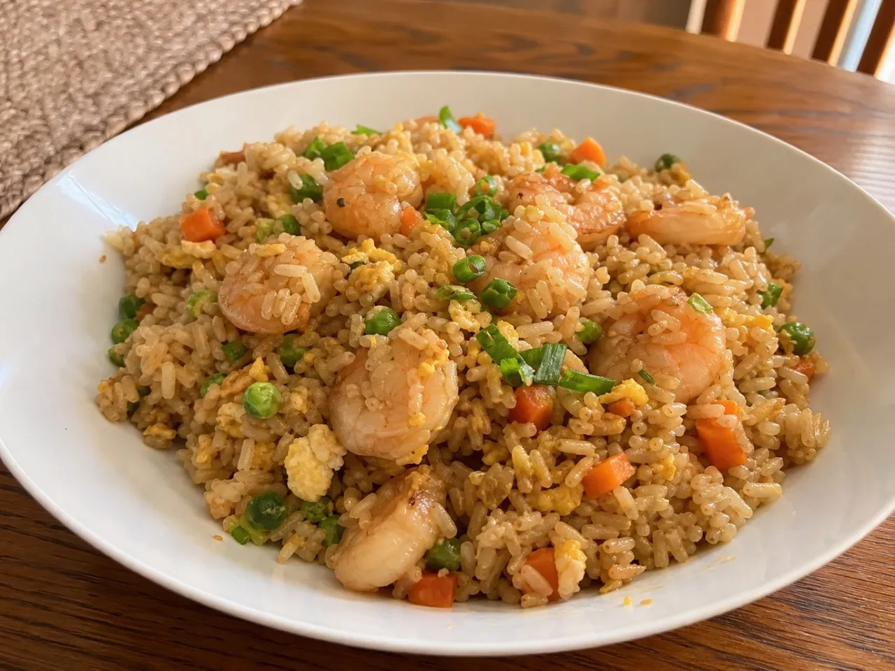 Shrimp Fried Rice — served