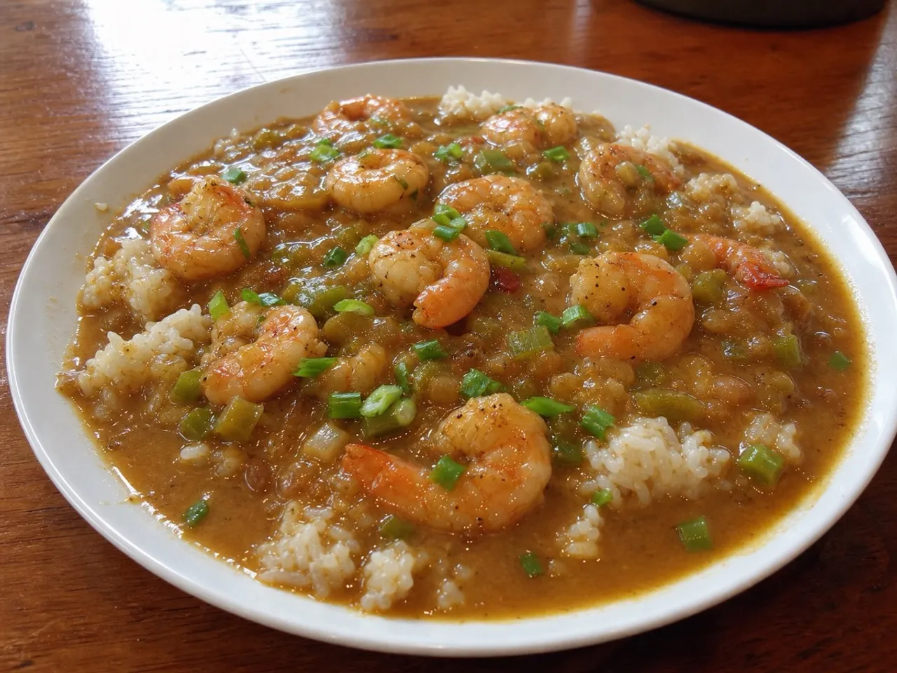 Shrimp Étouffée — served