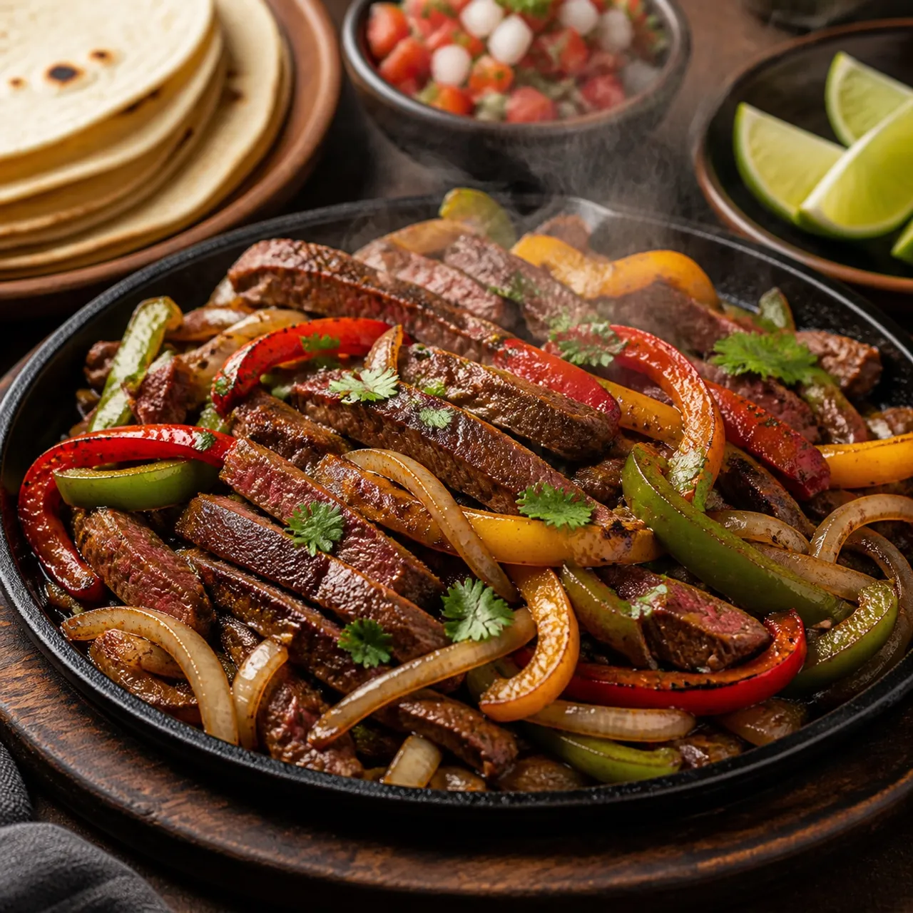 Sizzling Steak Fajitas — Tex Mex recipe