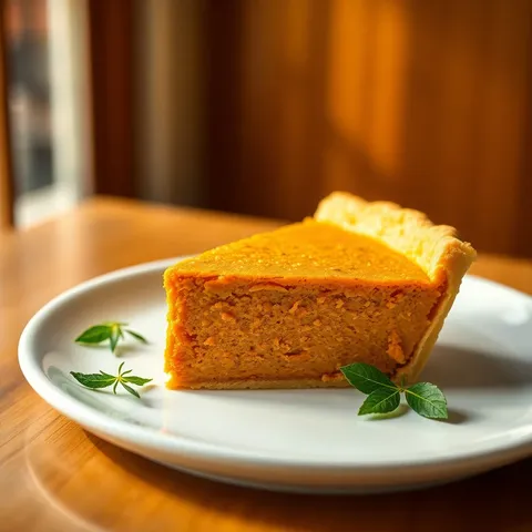 Sliced Sweet Potato Pie