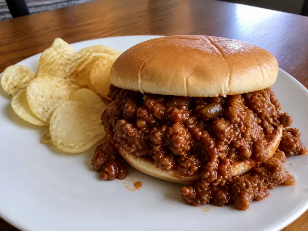 Sloppy Joe — plated and served