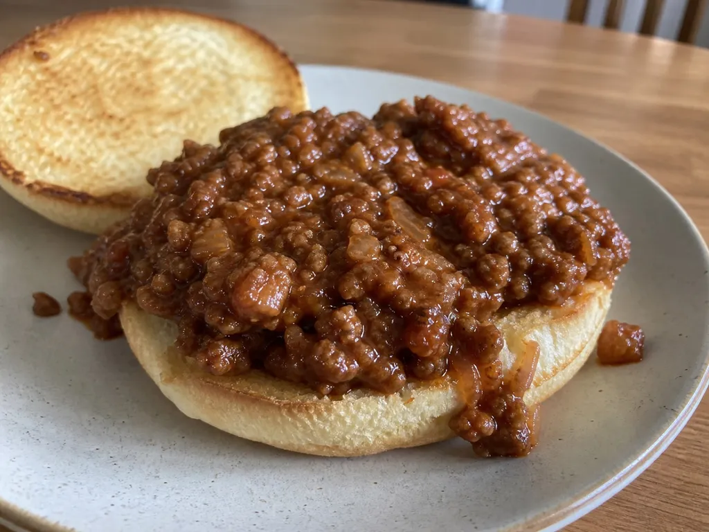 Sloppy Joes — plated and served