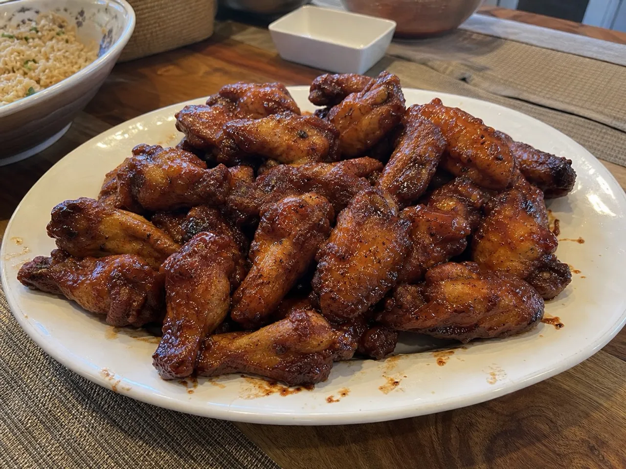 Smoked Chicken Wings — served
